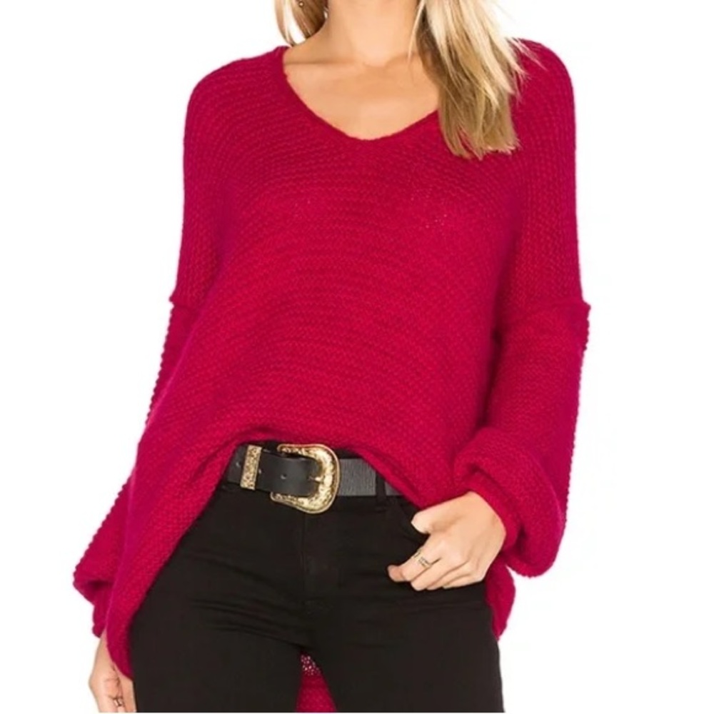 Free People All Mine alpaca blend soft knit oversized sweater